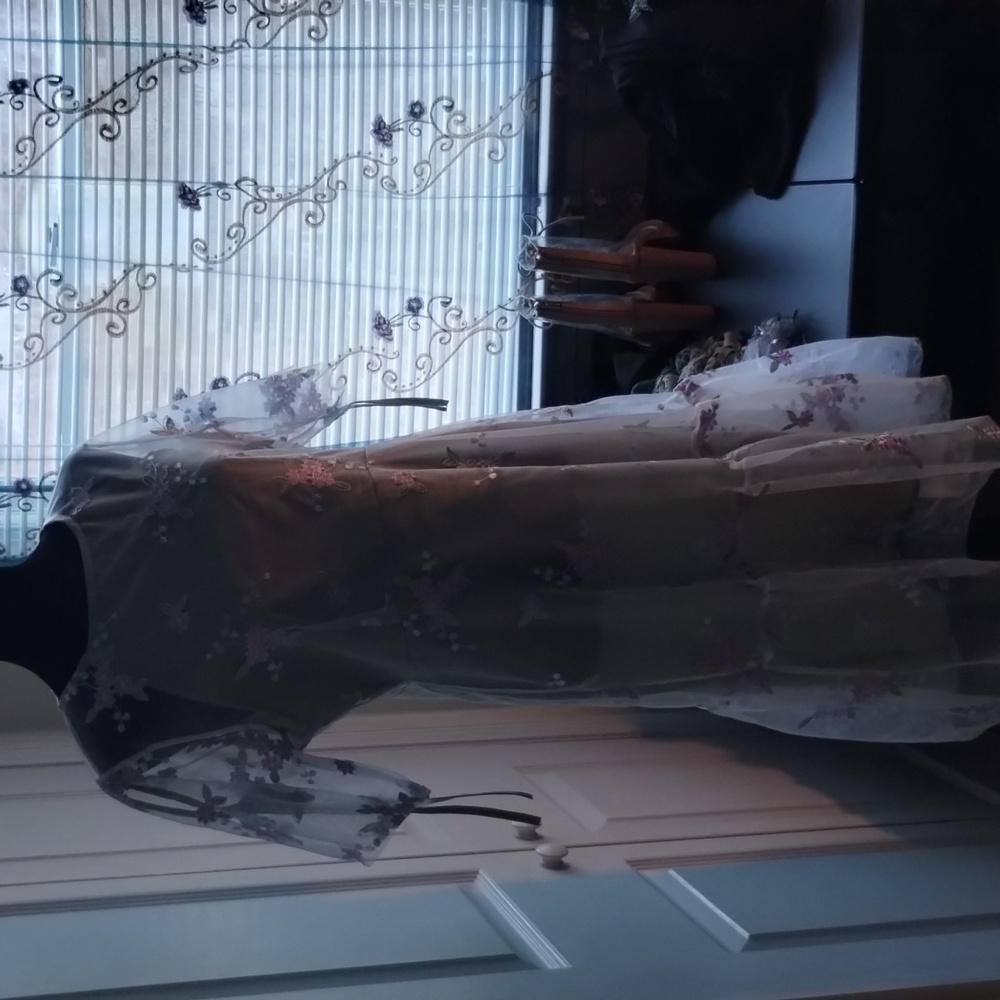 Embroidered tea dress